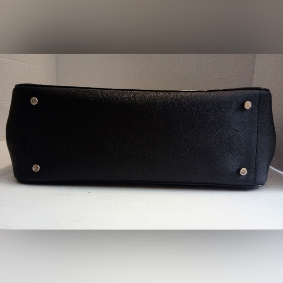 SOLD Kate Spade black leather 3 compartment tote purse shoulder bag - Picture 9 of 16